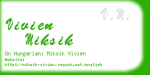 vivien miksik business card